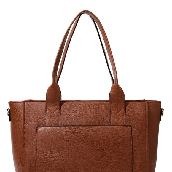 BRAND NEW Elegant Brown Tote Bag | MULTITASKER CHESTNUT from Poppy & Peonies - Picture 12 of 12